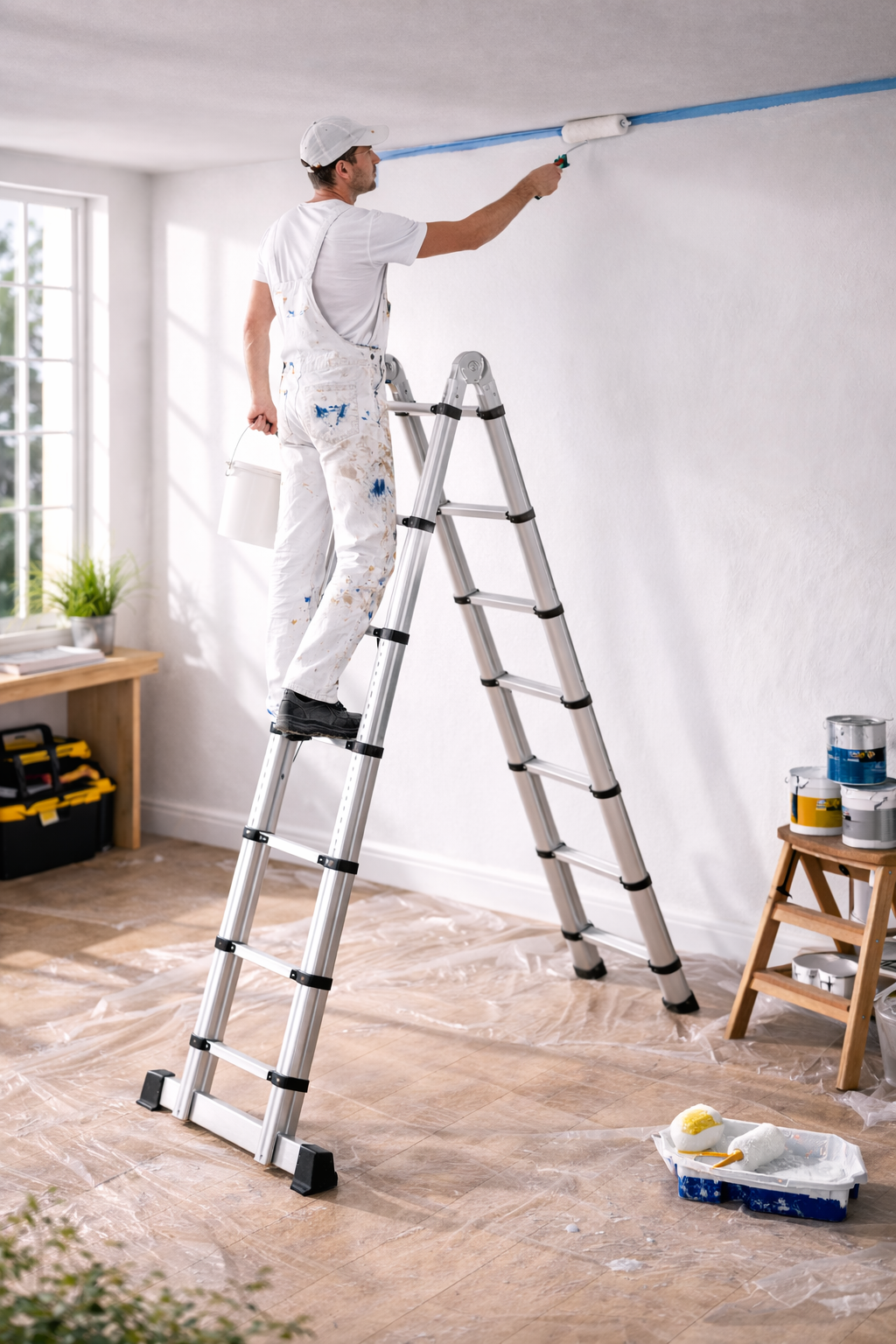 Échelle Télescopique 4 en 1 Pro 380 | 3,8 m Aluminium EN 131 Pro 150 kg – The MaxReach