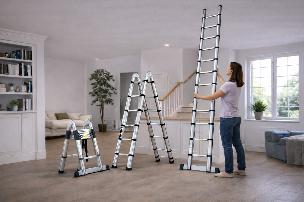 Échelle Télescopique 4 en 1 Pro 380 | 3,8 m Aluminium EN 131 Pro 150 kg – The MaxReach