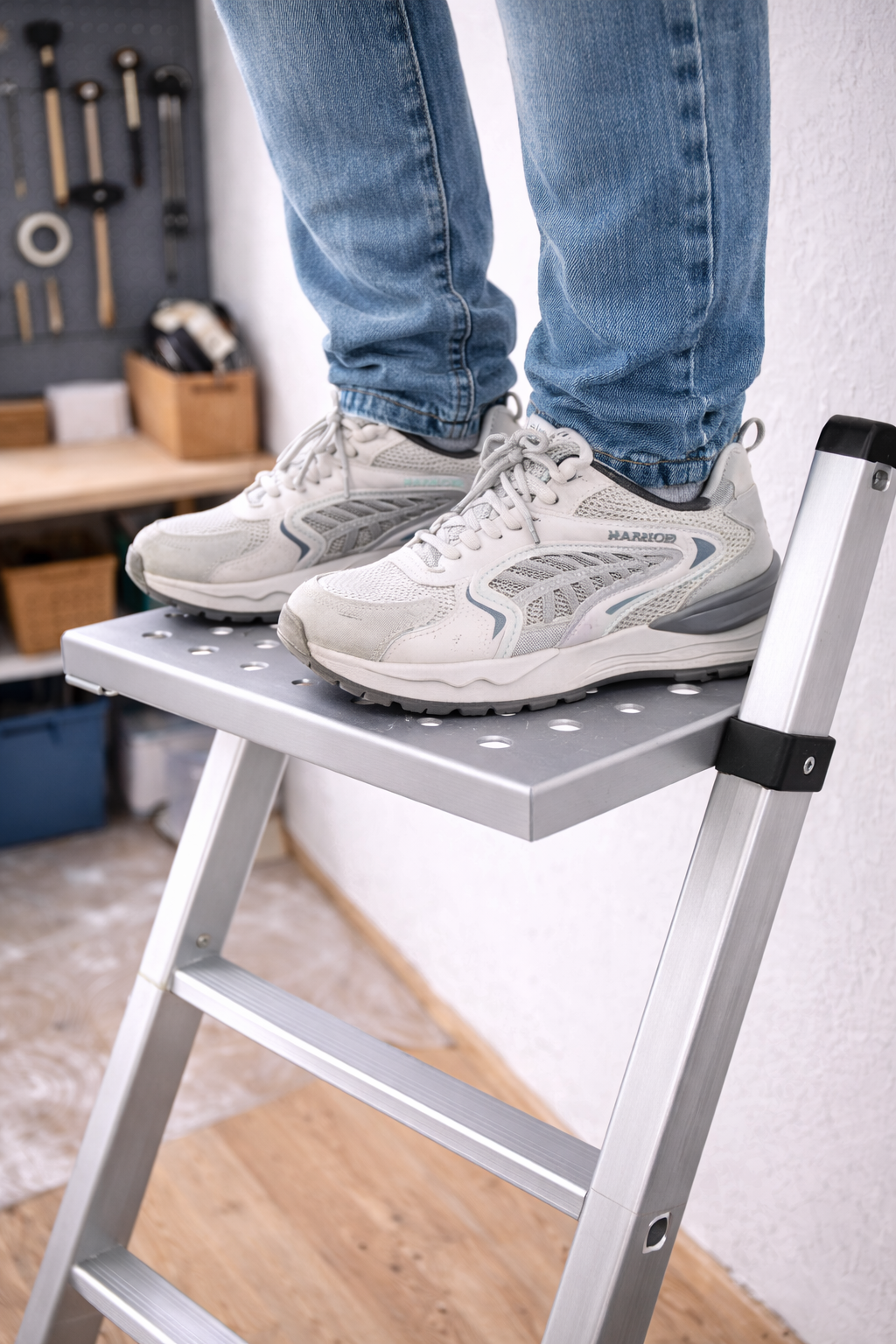 Plateforme de Travail Antidérapante pour Échelle Télescopique | Métal 150 kg – The MaxReach