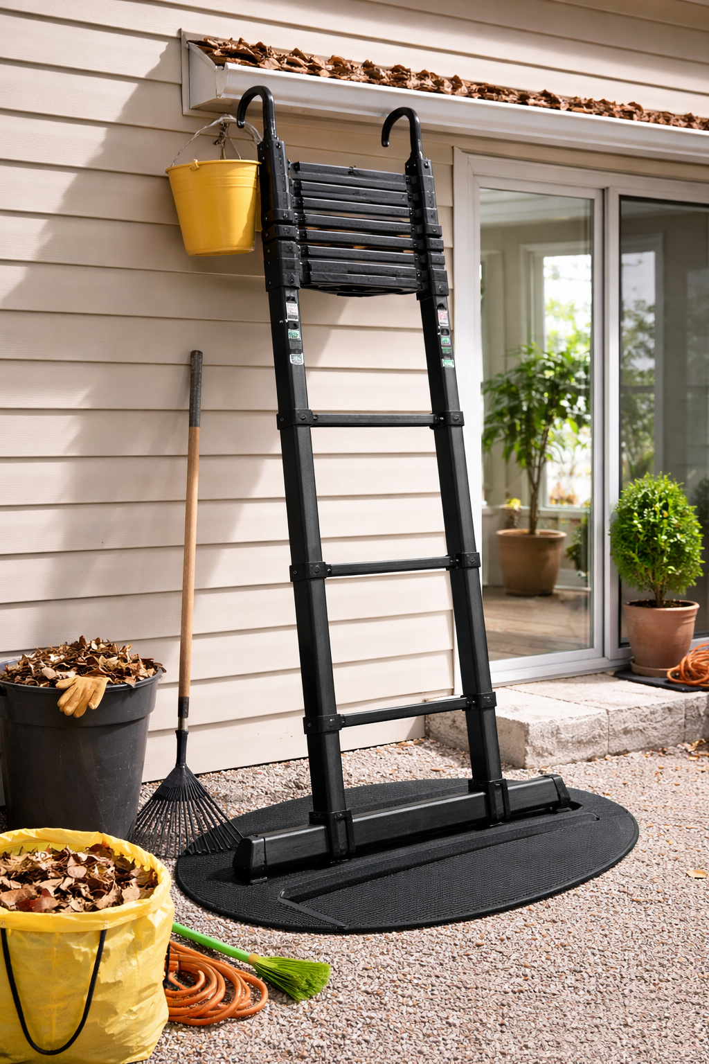 Tapis Stabilisateur Antidérapant pour Échelle Télescopique | Caoutchouc Universel – The MaxReach