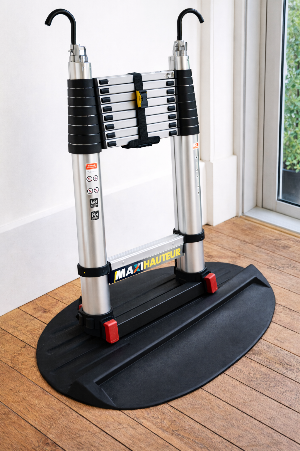 Tapis Stabilisateur Antidérapant pour Échelle Télescopique | Caoutchouc Universel – The MaxReach