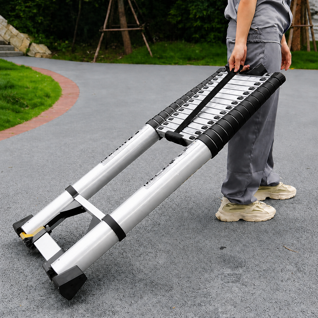 Échelle Télescopique 8 m Skyline Titan | Aluminium EN 131 Pro 150 kg Crochets Toiture – The MaxReach