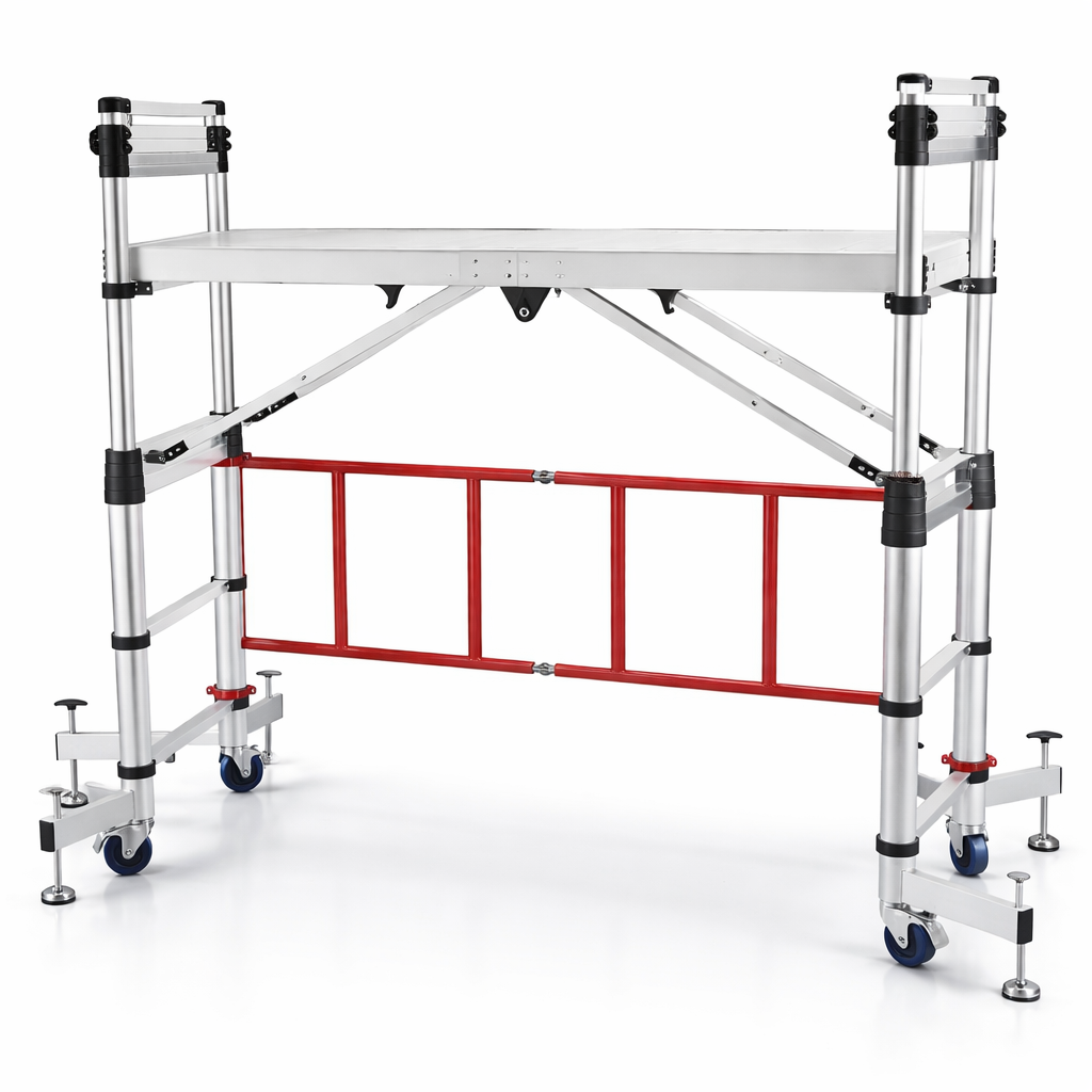 Échafaudage Roulant Télescopique SkyDeck Titan 3M | Aluminium Réglable 200 kg – The MaxReach