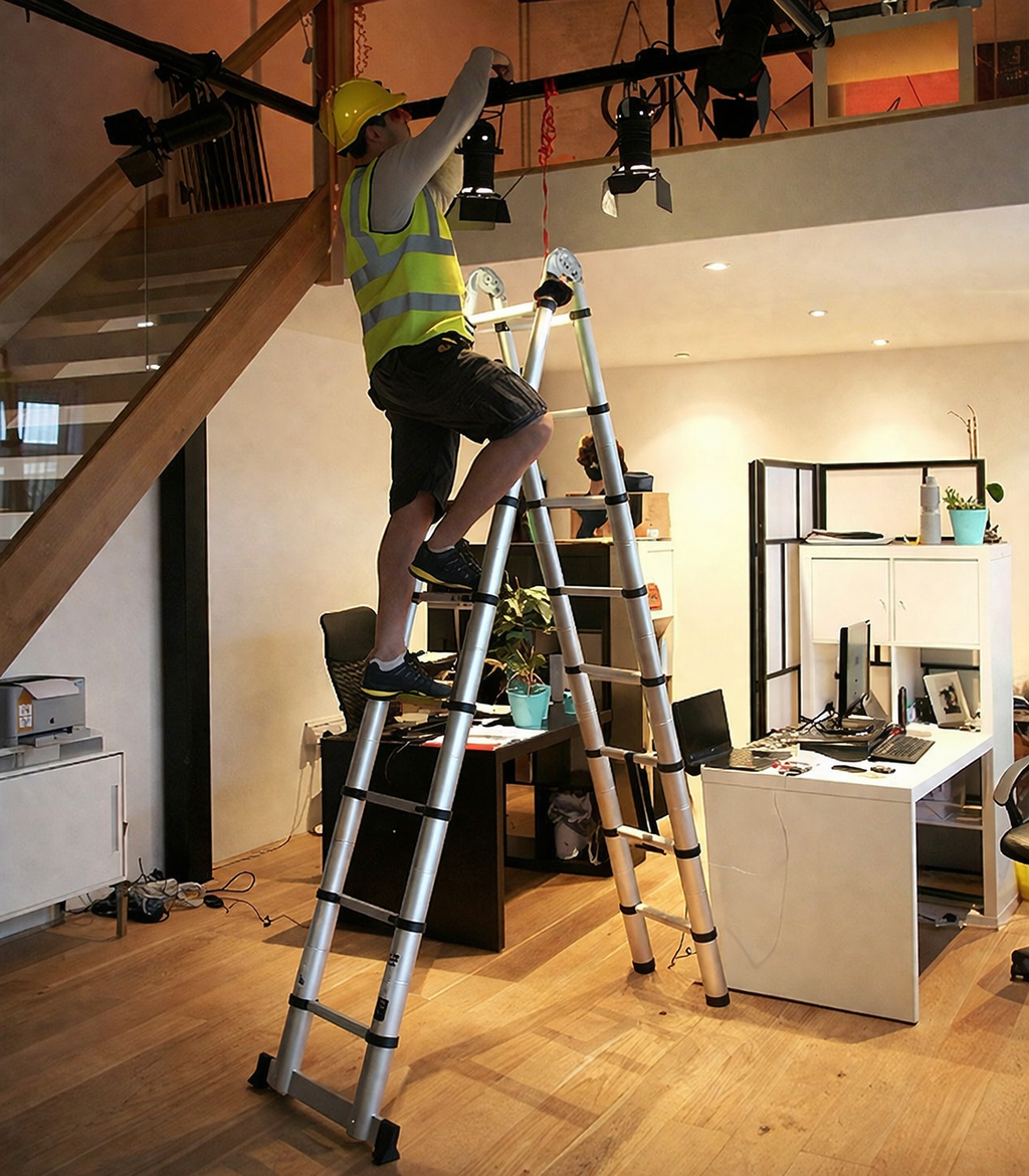 Échelle Télescopique 4 en 1 Pro 380 | 3,8 m Aluminium EN 131 Pro 150 kg – The MaxReach